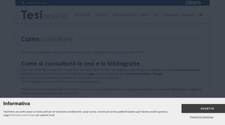 
                            5. Tesionline - Come consultare una tesi - FAQ - Tesionline