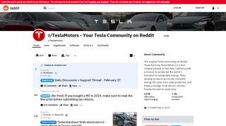 
                            7. Tesla, Inc - The Original Tesla Motors Reddit Forum