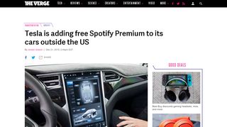 
                            7. Tesla is adding free Spotify Premium to its cars outside the US - The ...