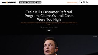 
                            12. Tesla Kills Customer Referral Program, Claims Overall Costs Were ...