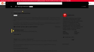 
                            6. Tesla Log In Internal Error : teslamotors - Reddit