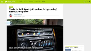 
                            6. Tesla to Add Spotify Premium in Upcoming Firmware Update