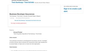 
                            10. Test Aankoop / Test Achats hiring Business Developer Assurances in ...