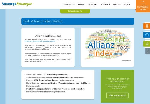 
                            9. Test: Allianz Index Select - VorsorgeKampagne