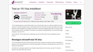 
                            7. Test av YX Visa kredittkort • Dinero.no