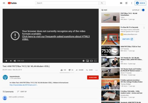
                            8. Test: AVM FRITZ!Box 7412 (1&1 WLAN-Modem VDSL) - YouTube