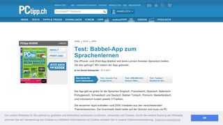
                            12. Test: Babbel-App zum Sprachenlernen - PCtipp.ch