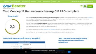 
                            8. Test: ConceptIF Hausratversicherung CIF-PRO complete