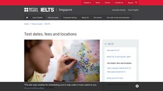 
                            12. Test dates, fees and locations - British Council Singapore