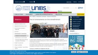 
                            7. Test di orientamento on-line AlmaOrièntati | Portale di Ateneo - Unibs.it