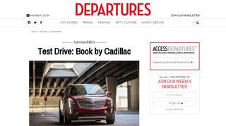 
                            10. Test Drive: Book by Cadillac | Departures