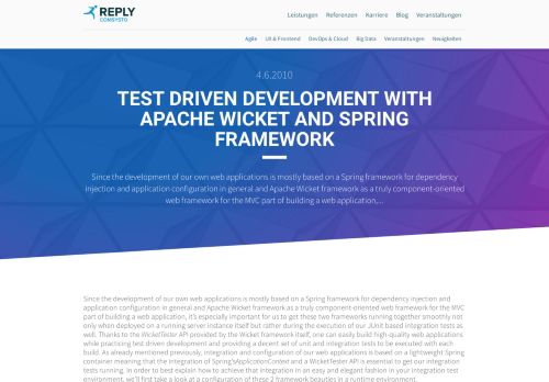 
                            11. Test Driven Development With Apache Wicket And Spring Framework