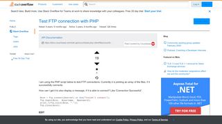 
                            4. Test FTP connection with PHP - Stack Overflow