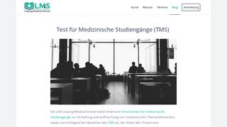 
                            10. Test für Medizinische Studiengänge (TMS) | LMS