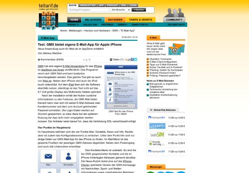 
                            8. Test: GMX bietet eigene E-Mail-App für Apple iPhone - teltarif.de News
