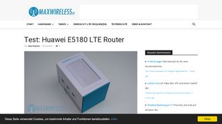 
                            12. Test: Huawei E5180 LTE Router | maxwireless.de