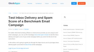 
                            9. Test Inbox Delivery and Spam Score of a Benchmark Email Campaign