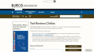 
                            12. Test Reviews Online - Buros Online Shop | UNL Marketplace