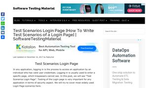 
                            12. Test Scenarios Login Page - Software Testing Material