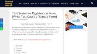 
                            13. Test Scenarios Registration Form [Write Test Cases of Signup Form]