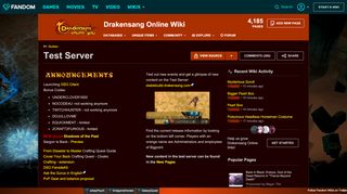 
                            7. Test Server | Drakensang Online Wiki | FANDOM powered by Wikia