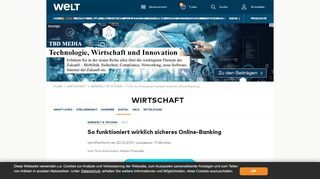 
                            12. Test: So funktioniert wirklich sicheres Online-Banking - WELT