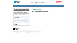 
                            12. test taker login page - British Council IELTS