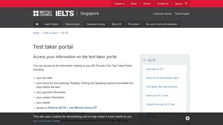 
                            7. Test taker portal | British Council Singapore