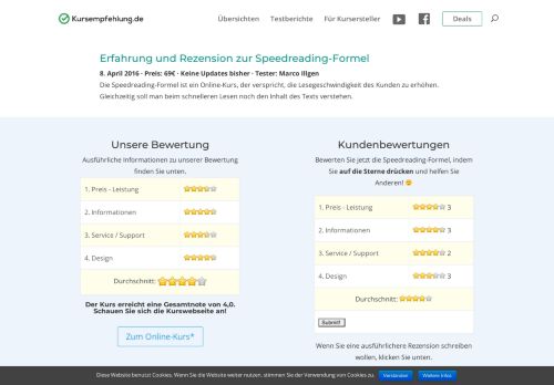 
                            7. Test und Rezension der Speedreading-Formel | Kursempfehlung.de