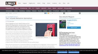 
                            9. Test: Virtuelle Webserver überwachen - Linux-Magazin