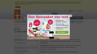 
                            2. test warnt - Gratisproben - Stiftung Warentest