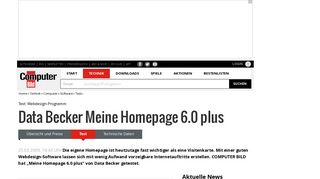 
                            8. Test: Webdesign-Programm Data Becker Meine Homepage 6.0 plus ...