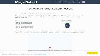 
                            5. Test your bandwidth on our network - Mega-Debrid : Premium link ...