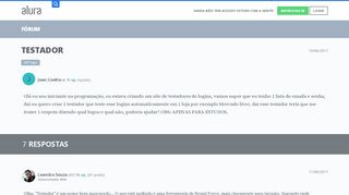 
                            4. TESTADOR | Alura - Cursos online de tecnologia