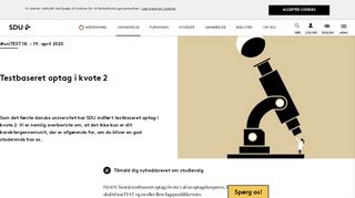 
                            5. Testbaseret optag i kvote 2 - Syddansk Universitet