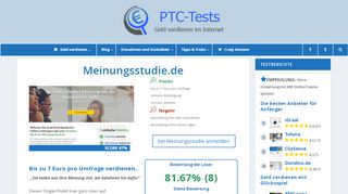 
                            12. Testbericht: Meine Erfahrungen mit Meinungsstudie.de | PTC-Tests