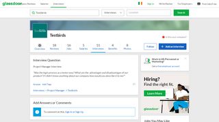 
                            12. Testbirds Interview Question: Was the login process as ... - Glassdoor