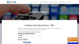 
                            1. Teste CS Grátis - Login CS Claro Teste 24Hrs Envio Imediato CS SKY ...