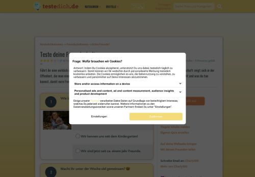 
                            10. Teste deine Freundschaft - Teste Dich