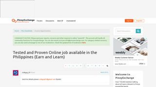 
                            6. Tested and Proven Online job available in the Philippines (Earn and ...