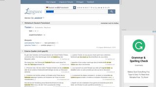 
                            7. testend - Französisch-Übersetzung – Linguee Wörterbuch