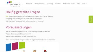 
                            5. Tester FAQ - Moventi - Mystery Shopping zur Verkaufsoptimierung