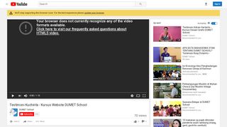 
                            8. Testimoni Kuchinta - Kursus Website DUMET School - YouTube