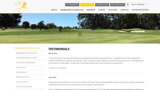 
                            12. Testimonials - Omanu Golf Club