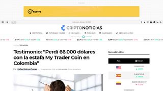 
                            10. Testimonio: “Perdí 66.000 dólares con la estafa My Trader Coin en ...