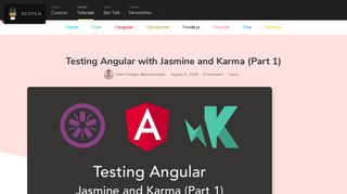 
                            10. Testing Angular with Jasmine and Karma (Part 1) ― Scotch.io