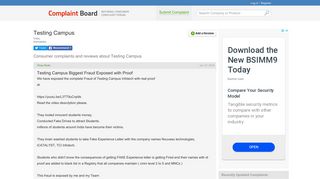
                            6. Testing Campus Complaints