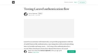 
                            12. Testing Laravel authentication flow – Dariusz Czajkowski – Medium