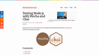 
                            12. Testing Node.js with Mocha and Chai - Michael Herman