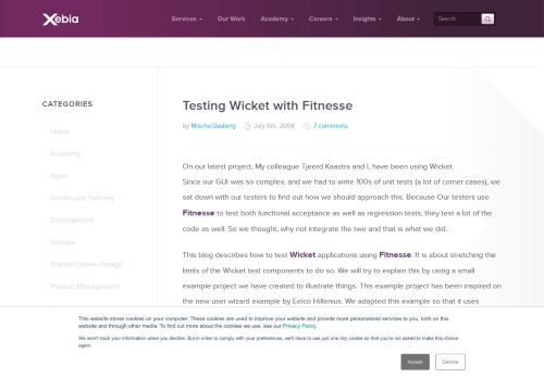 
                            8. Testing Wicket with Fitnesse — Xebia Blog